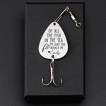 I'm Glad You Hooked Me - Personalized Fishing Lure Keychain