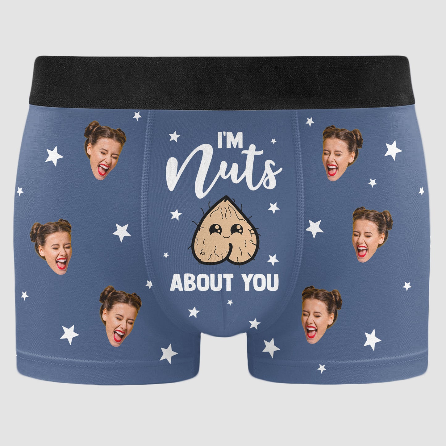 I'm Nut About You - Personalized Photo Men's Boxer Briefs
