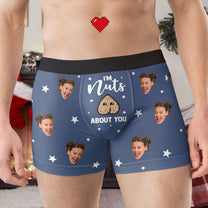 I'm Nut About You - Personalized Photo Men's Boxer Briefs