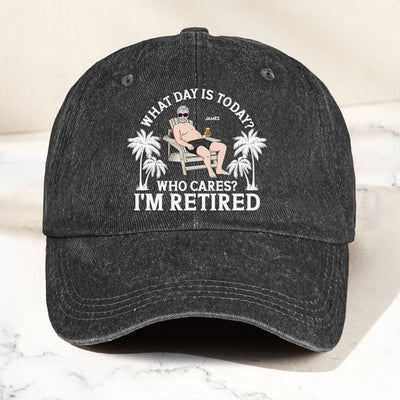 I'm Retired - Personalized Distressed Denim Cap