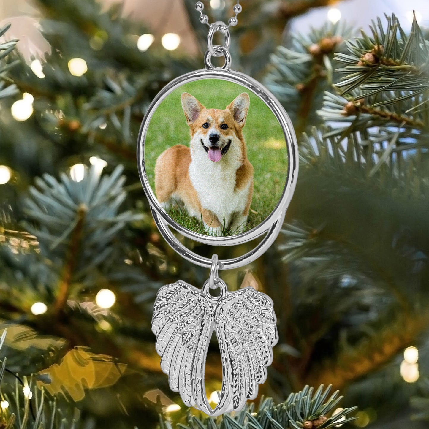 I’m Right Here In Your Heart - Custom Angel Wings Photo Ornament