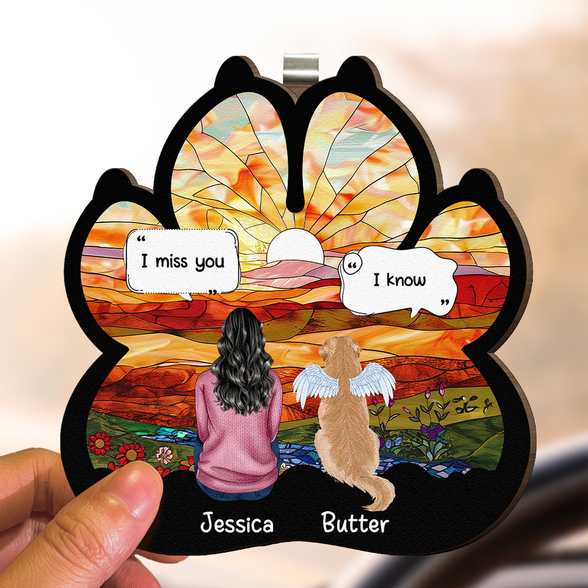 I-Miss-You-I-Know-Pet-Loss-Personalized-Wooden-Car-Visor-Clip-5
