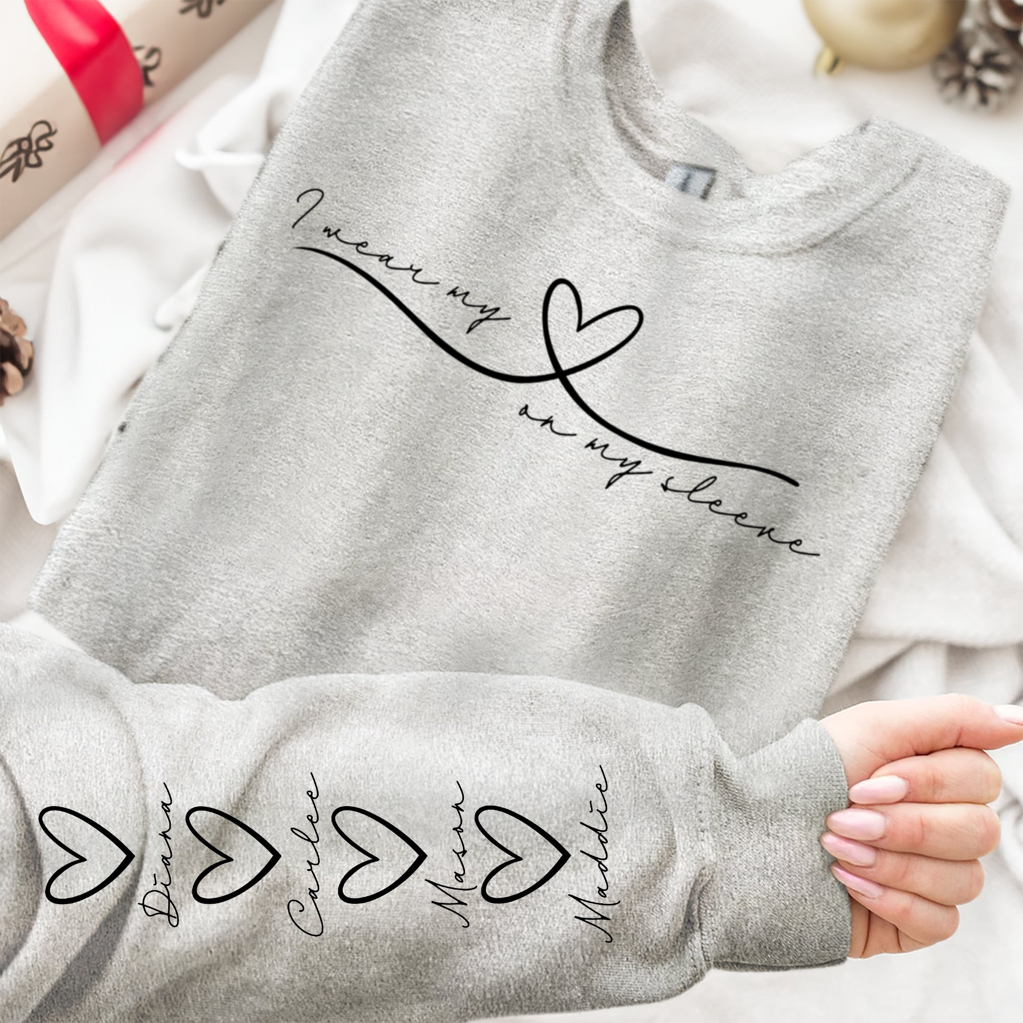 I-Wear-My-Heart-On-My-Sleeve-Mothers-Day-Gift-For-Mom-Grandma-Auntie-Ver-2-Personalized-Sweatshirt-2