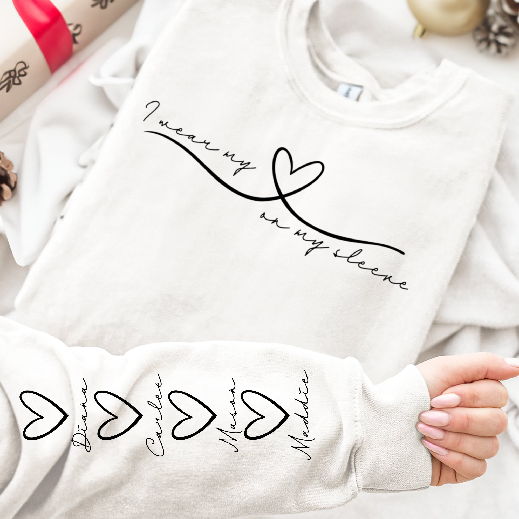 I-Wear-My-Heart-On-My-Sleeve-Mothers-Day-Gift-For-Mom-Grandma-Auntie-Ver-2-Personalized-Sweatshirt-4