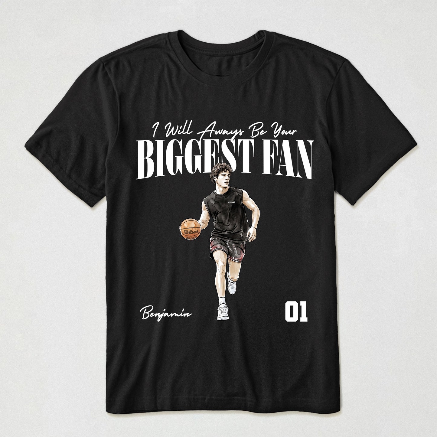 I-Will-Always-Be-Your-Biggest-Fan,-Custom-Photo,-Watercolor-Style-Personalized-Shirt-1