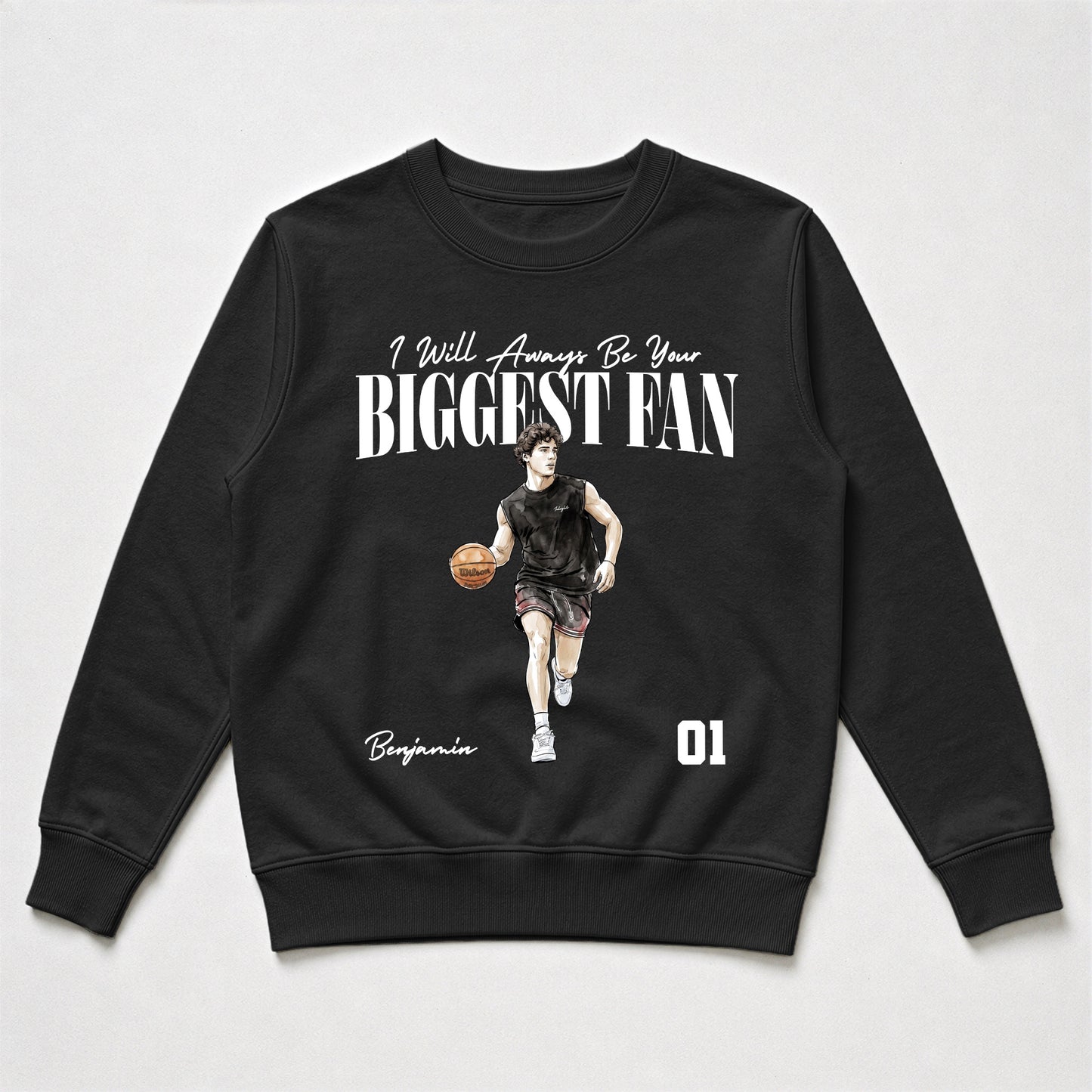 I-Will-Always-Be-Your-Biggest-Fan,-Custom-Photo,-Watercolor-Style-Personalized-Shirt-5