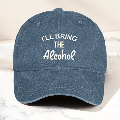 I'll Bring The Bad Decisions, Alcohol, Bail Money Girls Trip - Personalized Distressed Denim Cap