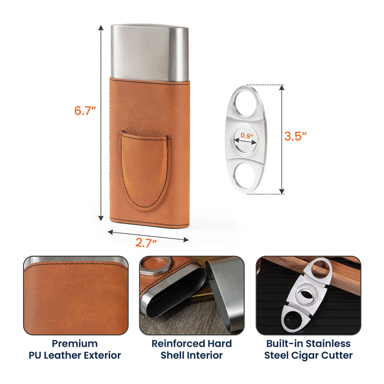 I’ll-Be-In-The-Backyard-Gift-For-Him,-Travel-Leather-Case-With-Cutter-Personalized-Cigar-Case-5