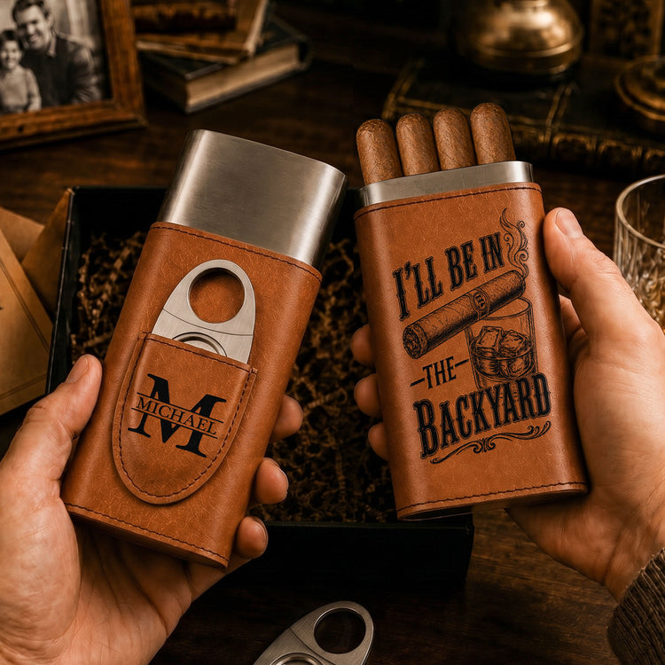 I’ll-Be-In-The-Backyard-Gift-For-Him,-Travel-Leather-Case-With-Cutter-Personalized-Cigar-Case-6