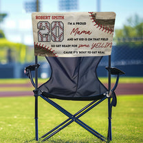 I'm A Proud Baseball Mama - Personalized Folding Chair Cover