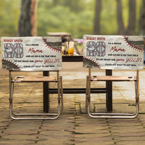 I'm A Proud Baseball Mama - Personalized Folding Chair Cover