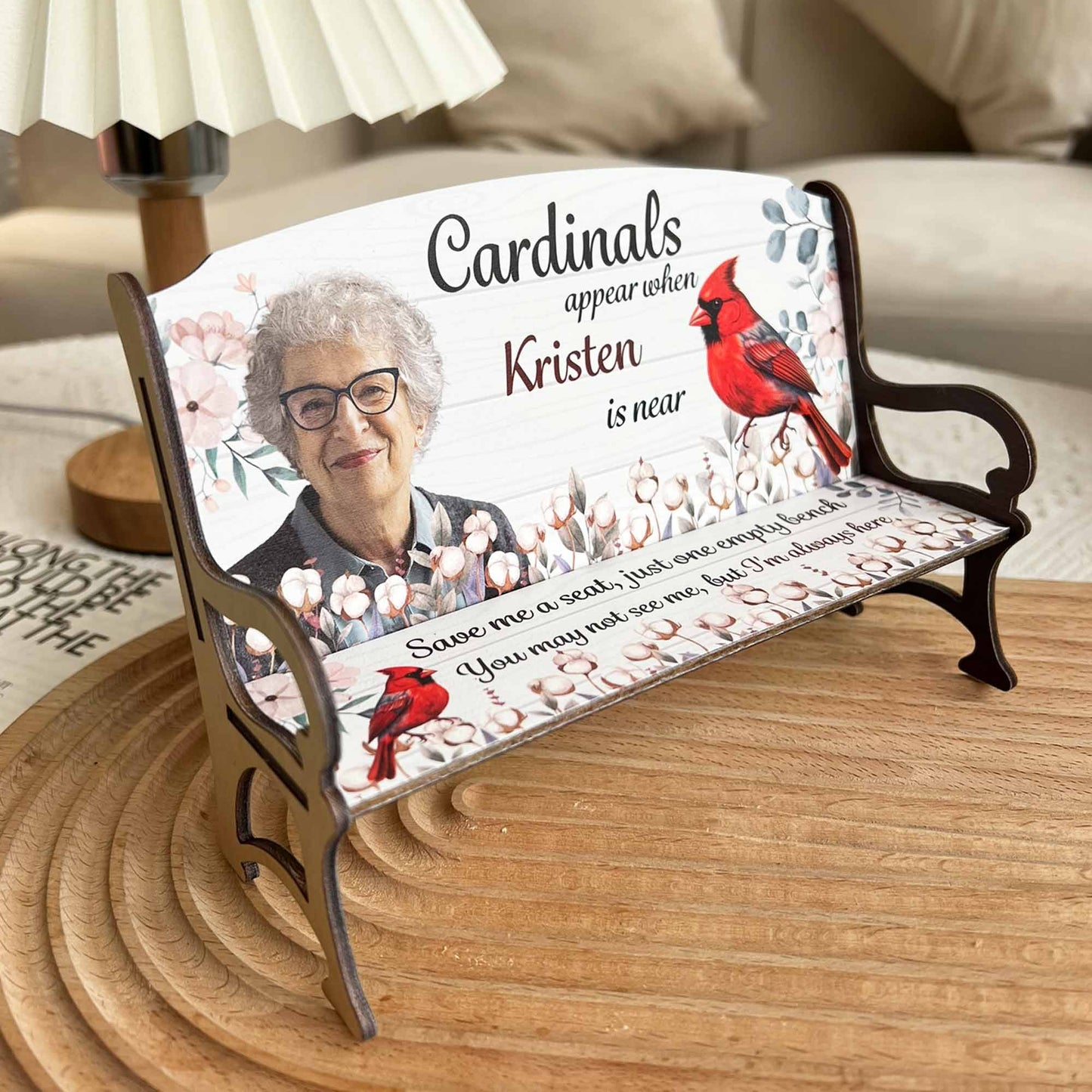 I'm Always Here - Personalized Photo Memorial Bench