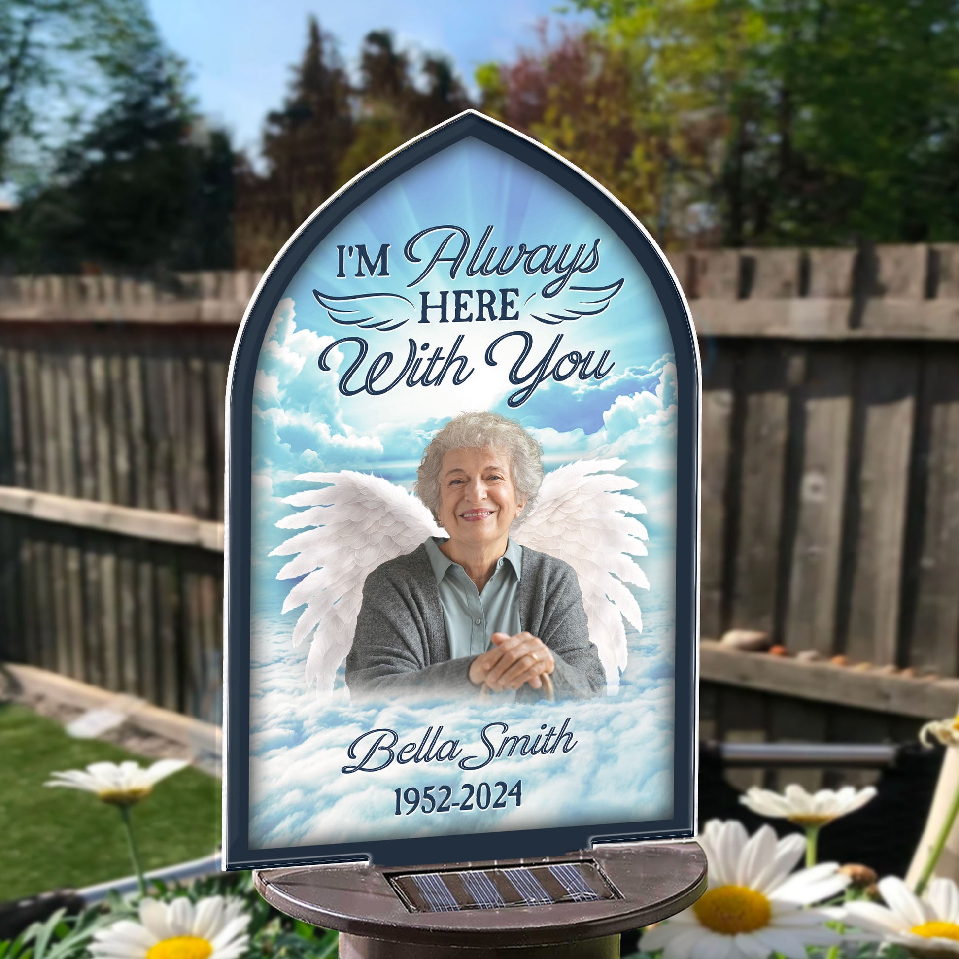 I'm Always Here With You - Personalized Photo Solar Light