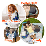 I'm Always With You Blue Butterfly Memorial - Personalized Photo Blanket
