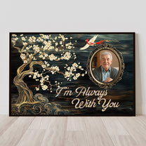 I'm Always With You Cardinal Family Tree Memorial - Personalized Photo Poster