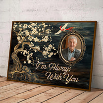 I'm Always With You Cardinal Family Tree Memorial - Personalized Photo Poster