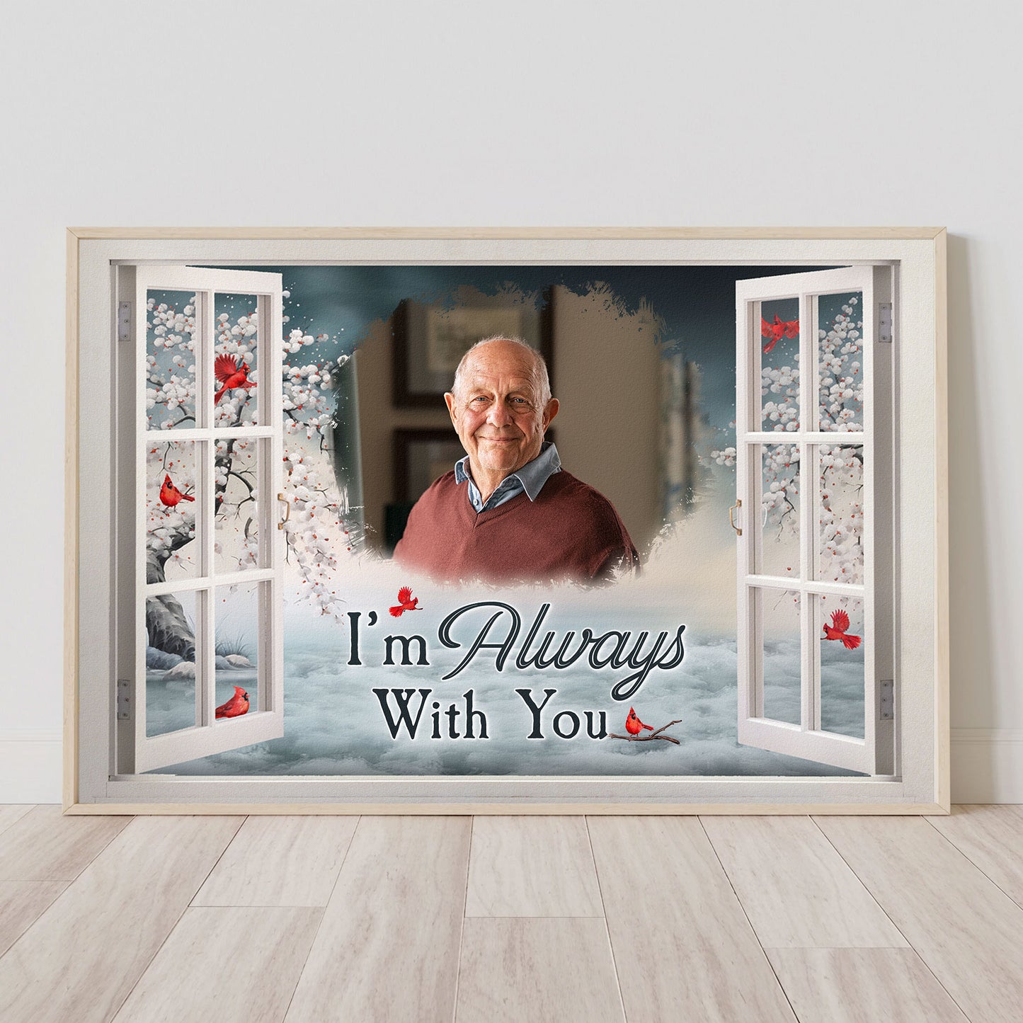 I'm Always With You Memorial - Personalized Photo Wrapped Canvas