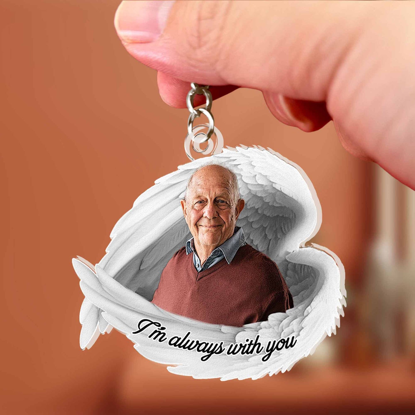 I'm Always With You - Personalized Photo Keychain