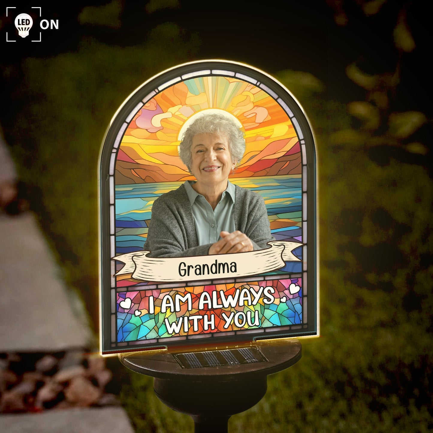 I'm Always With You - Personalized Photo Solar Light