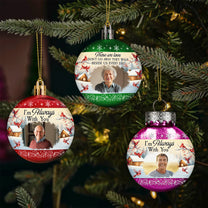 I'm Always With You Red Cardinal Memorial Gifts Vintage - Personalized Ball Photo Ornament