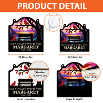 I'm Always With You Sympathy Gifts - Personalized Window Hanging Suncatcher Ornament