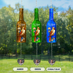 I'm Always With You Sympathy Remembrance - Personalized Photo Wine Bottle Wind Chime