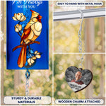 I'm Always With You Sympathy Remembrance - Personalized Photo Wine Bottle Wind Chime