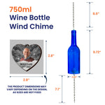I'm Always With You Sympathy Remembrance - Personalized Photo Wine Bottle Wind Chime