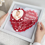 I'm As Lucky As Can Be The Best Mommy Belongs To Me - Personalized Photo Flower Shadow Box With LED Light