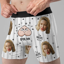 I'm Nuts About You Gift For Husband, Boyfriend - Personalized Photo Men's Boxer Briefs