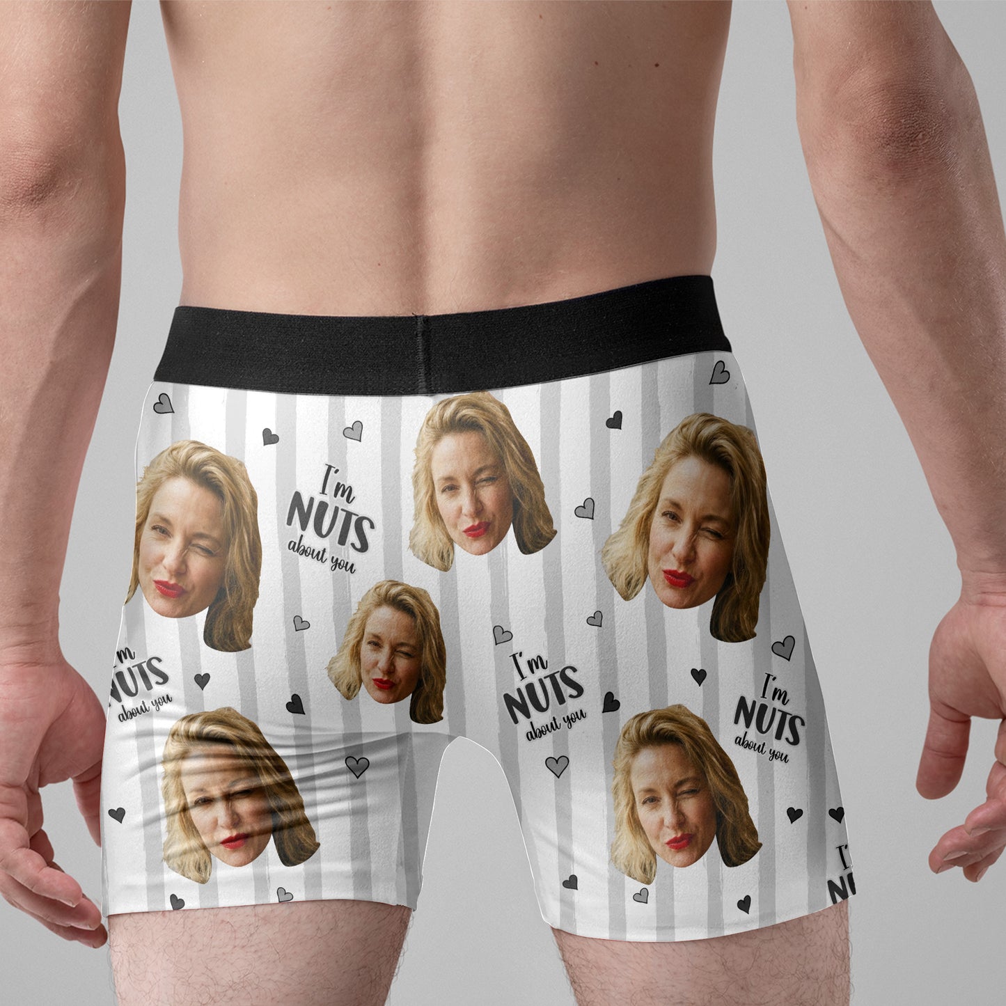 I'm Nuts About You Gift For Husband, Boyfriend - Personalized Photo Men's Boxer Briefs