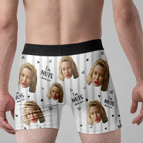 I'm Nuts About You Gift For Husband, Boyfriend - Personalized Photo Men's Boxer Briefs