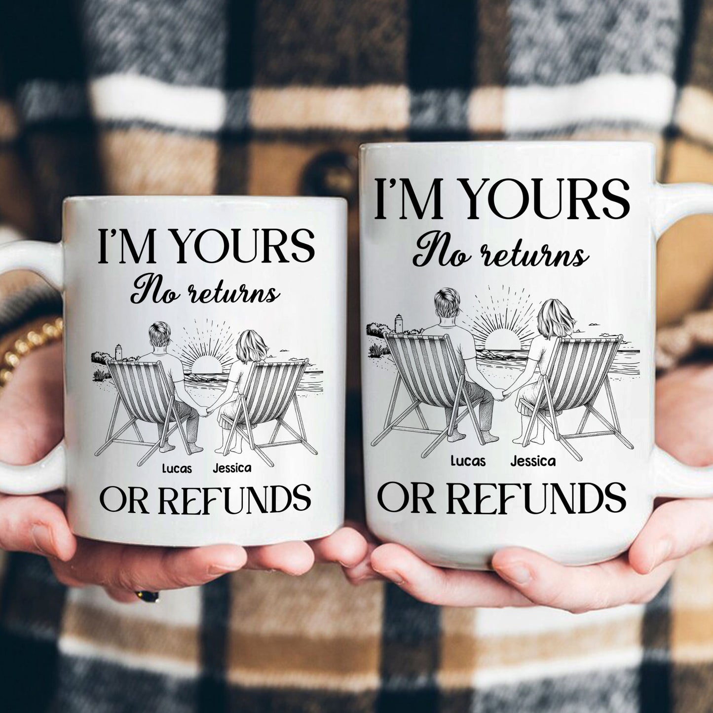 I'm Yours No Returns Or Refunds Minimal Retro - Personalized Mug