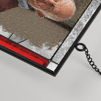 I'm Always With You Memorial Gift - Personalized Photo Stained Glass Suncatcher