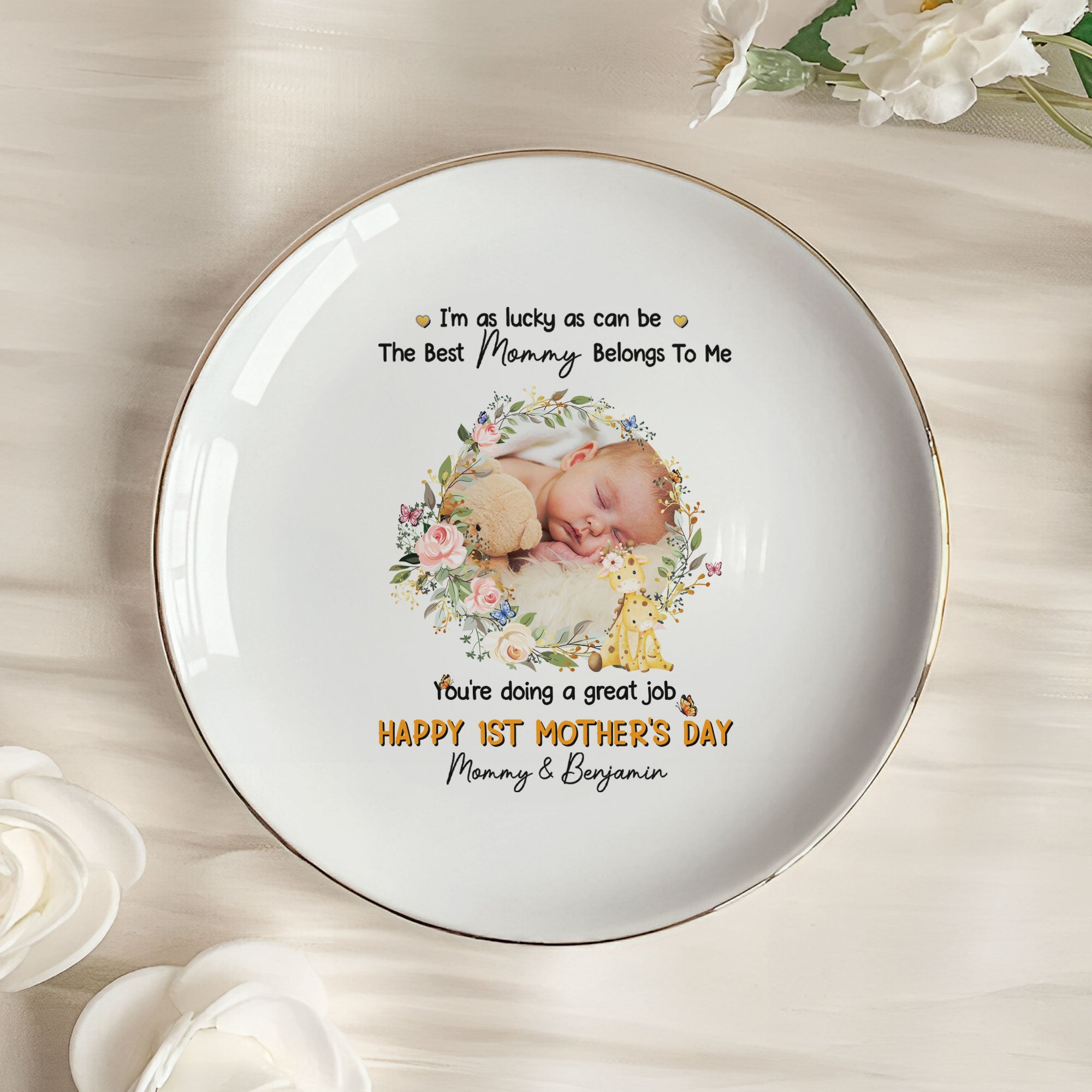 I'm-As-Lucky-As-Can-Be-The-Best-Mommy-Belongs-To-Me-Personalized-Jewelry-Dish-3