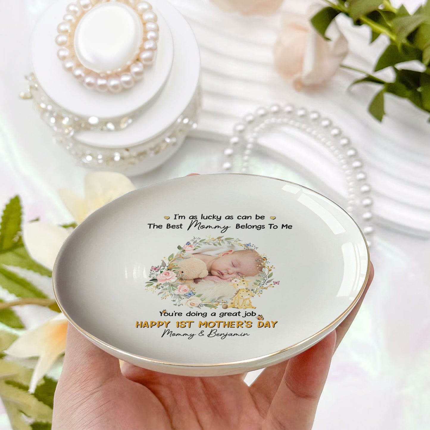 I'm-As-Lucky-As-Can-Be-The-Best-Mommy-Belongs-To-Me-Personalized-Jewelry-Dish-4