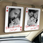 I'm-As-Lucky-As-I-Can-Be-The-Best-Daddy-Belongs-To-Me-Drive-Safe-Dad-Personalized-Wooden-Photo-Car-Visor-Clip-2