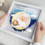 I'm As Lucky As Can Be The Best Mommy Belongs To Me - Personalized Photo Flower Shadow Box