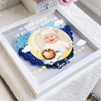 I'm As Lucky As Can Be The Best Mommy Belongs To Me - Personalized Photo Flower Shadow Box