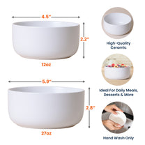 Ice Cream Popcorn Snack - Personalized Ceramic Bowl