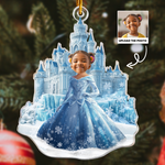 Ice Princess - Custom Face Ornament Gifts For Daughter, Girl, Kids - Personalized Acrylic Photo Ornament - Gift For Daughter