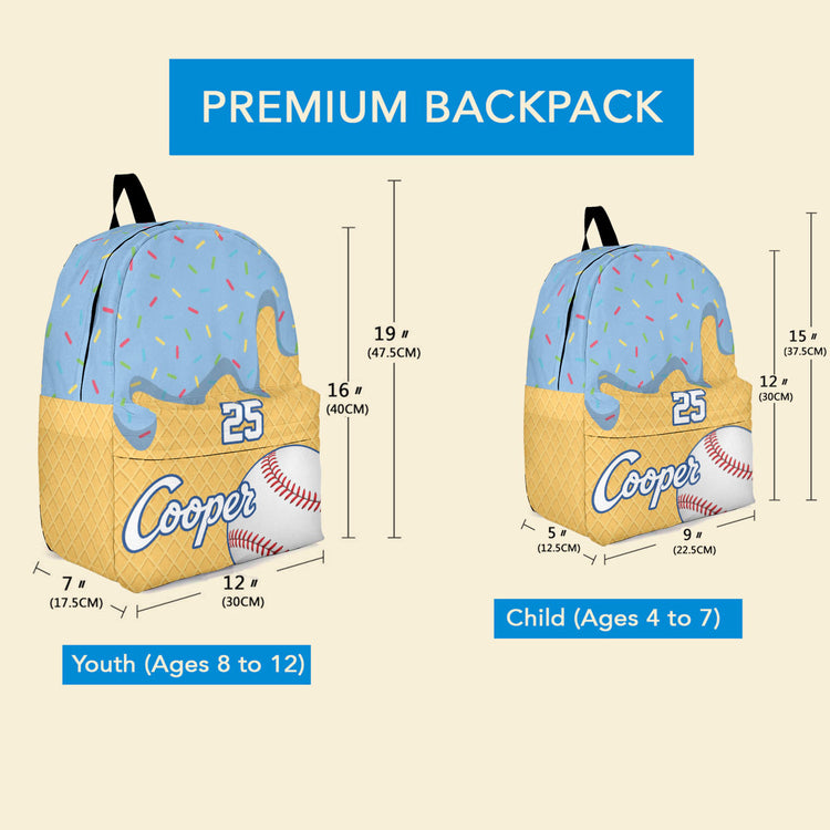 Ice-Cream-Baseball,-Softball-,Custom-Name-&-Number--Personalized-Backpack-4