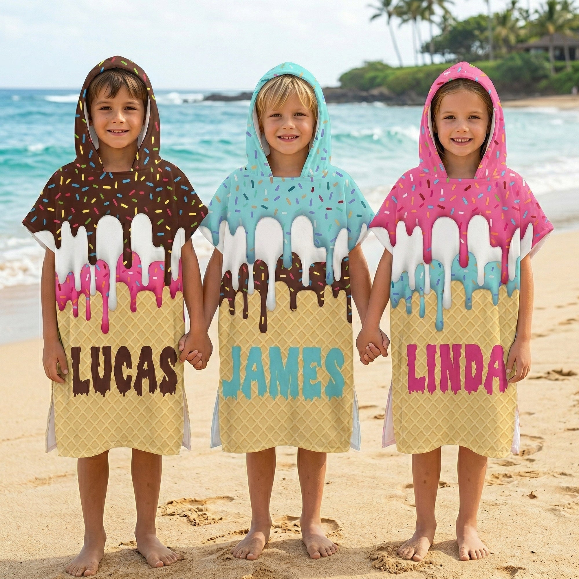 Ice-Cream-Drip-Baseball-Summer-Personalized-Beach-Towel-1