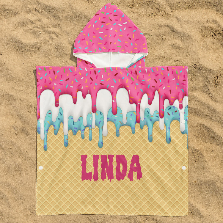 Ice-Cream-Drip-Baseball-Summer-Personalized-Beach-Towel-3