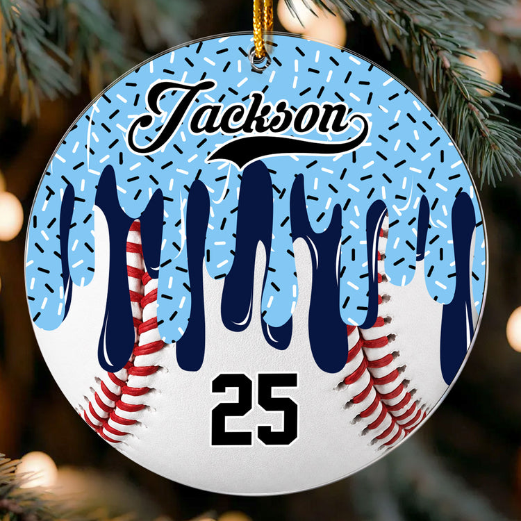 Ice-Cream-Drip-Sport-For-Kids,-Grandkids-Baseball,-Softball,-Basketball,-Football-Personalized-Ornament-2