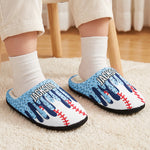 Icecream Drip Design For Baseball, Softball, Soccer, Football, Basketball, Hockey Lover - Personalized Slippers