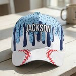 Icecream-Drip-Design-For-Baseball,-Softball,-Soccer,-Football,-Basketball,-Hockey-Lover-Personalized-Cap