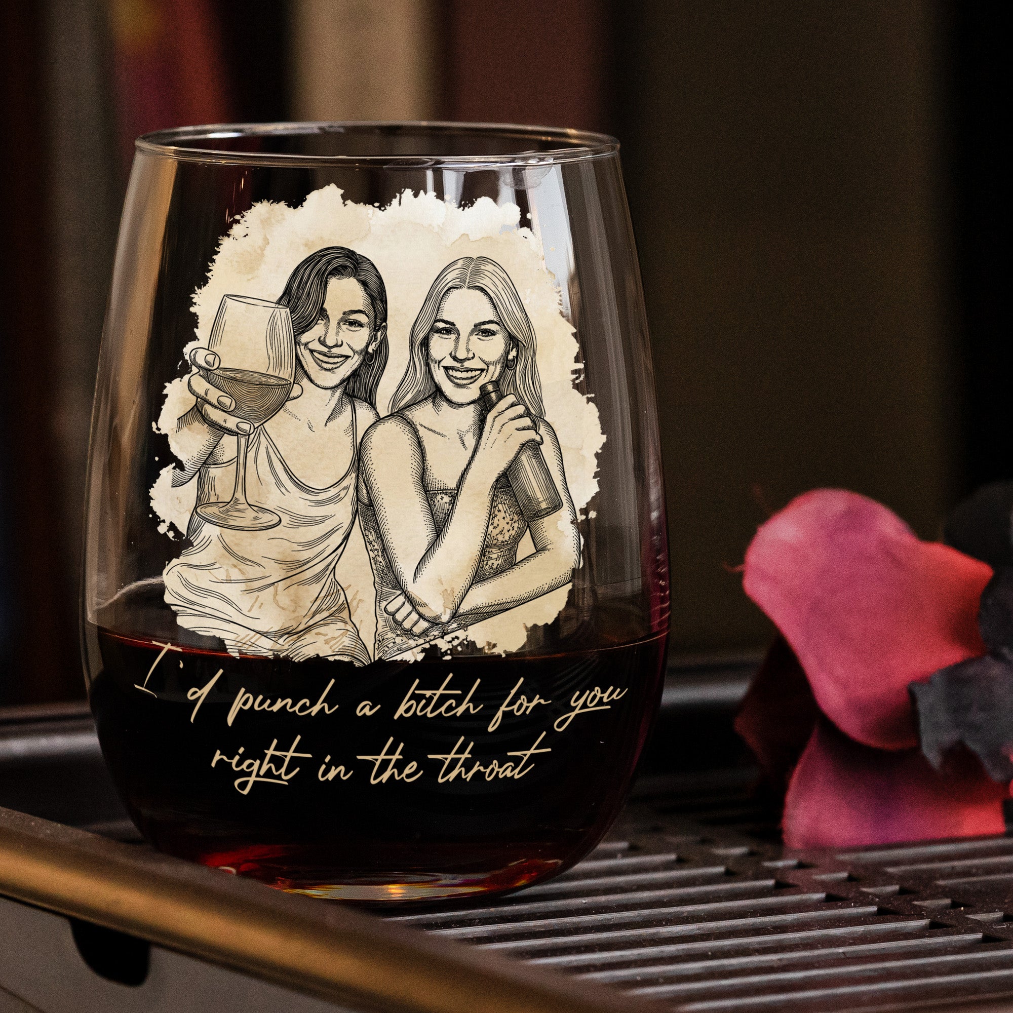 Id-Punch-A-Bitch-For-You-Right-In-The-Throat-Custom-Photo-Gift-For-Friends-Personalized-Wine-Glass-1