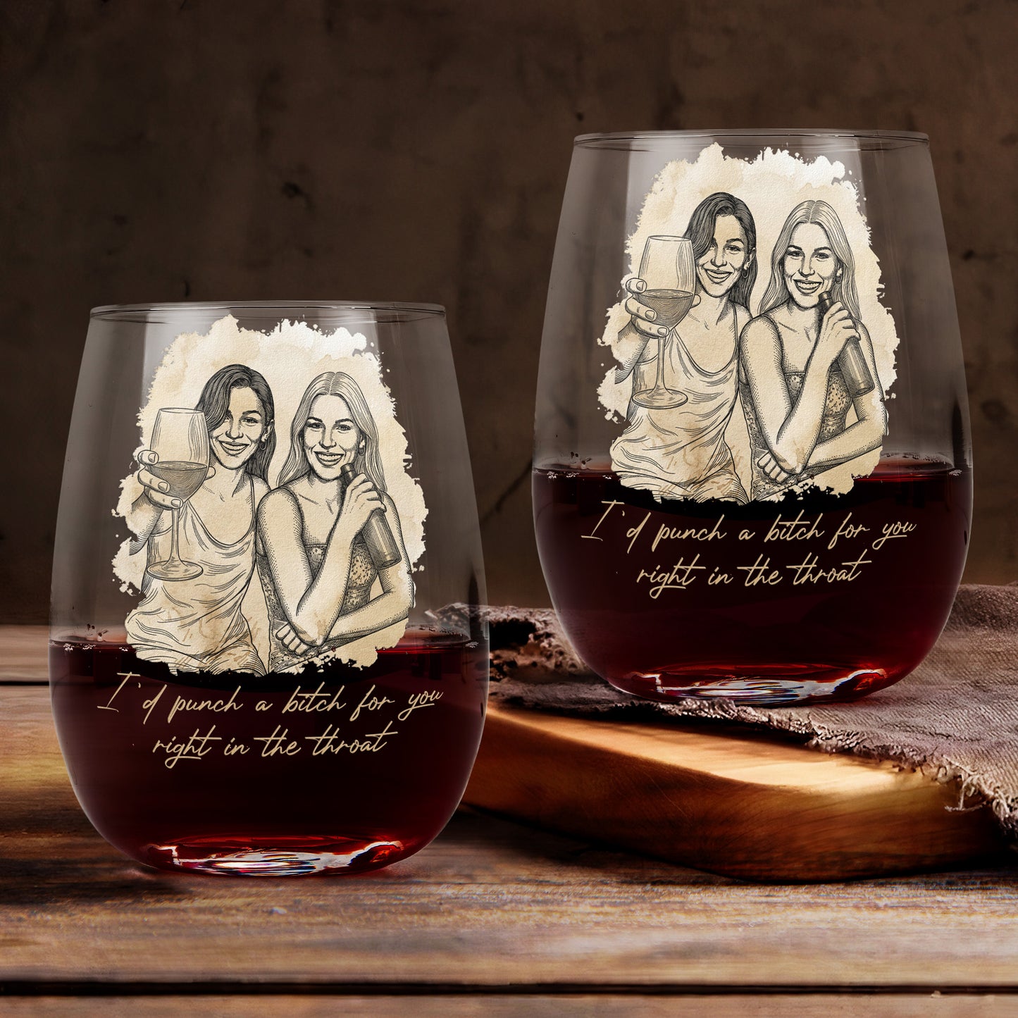 Id-Punch-A-Bitch-For-You-Right-In-The-Throat-Custom-Photo-Gift-For-Friends-Personalized-Wine-Glass-2