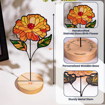 If Besties Were Flowers I'd Pick You - Custom Stained Glass Birth Flower Suncatcher
